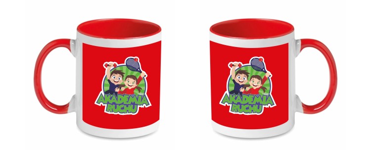 kubek czerwony logo