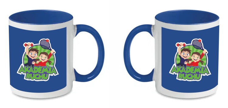 kubek niebieski logo