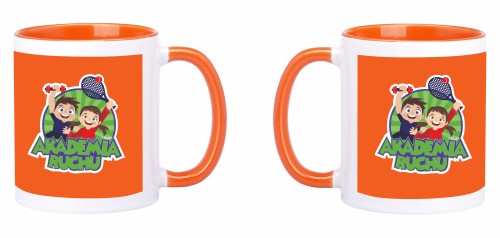 kubek pomarańczowy logo