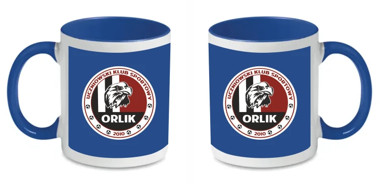 kubek niebieski logo