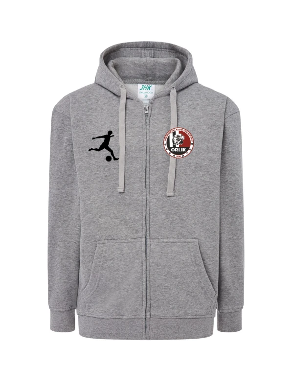 Bluza rozpinana z kapturem seniorska szara