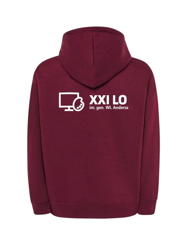Bluza z kapturem burgund