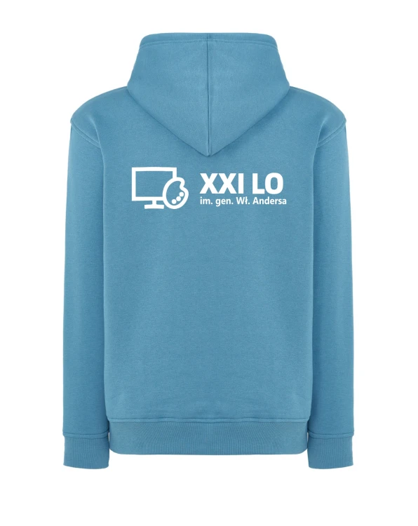 Bluza z kapturem petrol blue