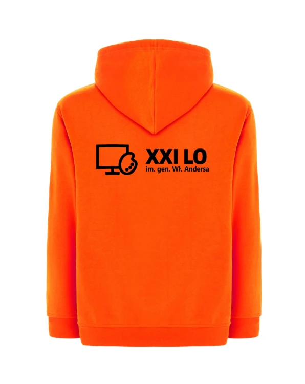 Bluza z kapturem pomarańczowy fluor
