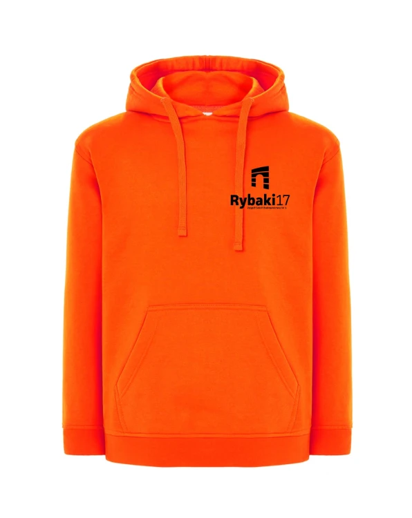 Bluza z kapturem pomarańczowy fluor
