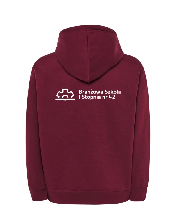 Bluza z kapturem branżowa burgund