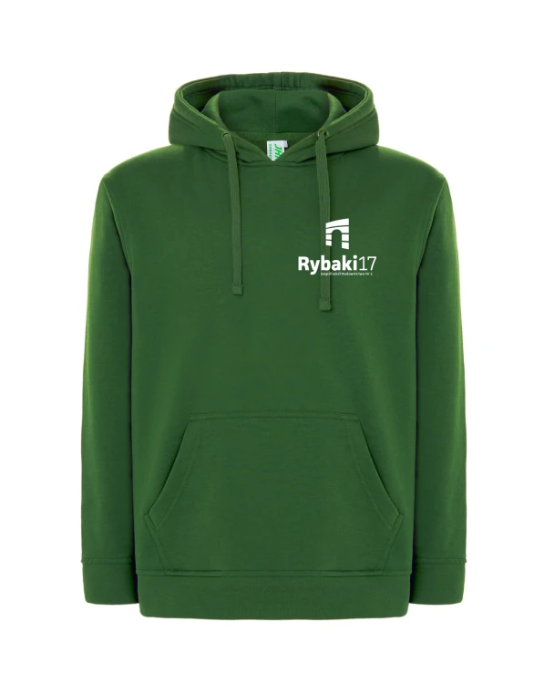 Bluza z kapturem branżowa butelkowa zieleń