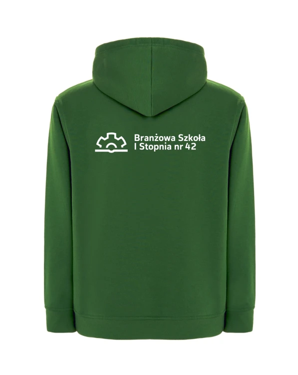 Bluza z kapturem branżowa butelkowa zieleń