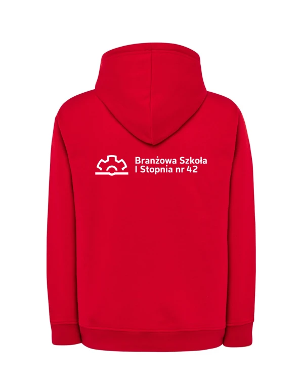 Bluza z kapturem branżowa czerwony