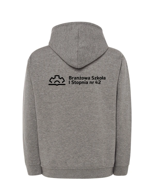 Bluza z kapturem branżowa grey melange