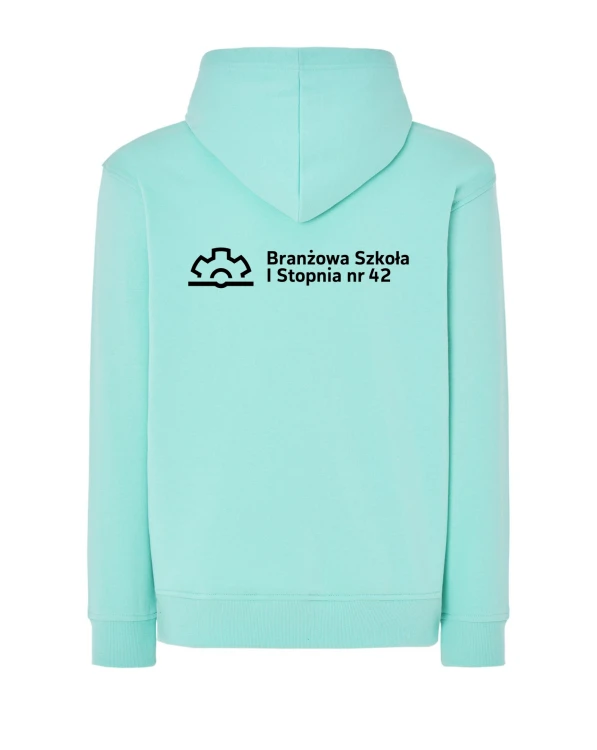 Bluza z kapturem branżowa miętowy