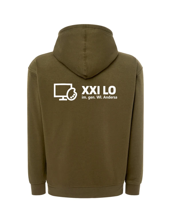 Bluza rozpinana z kapturem khaki
