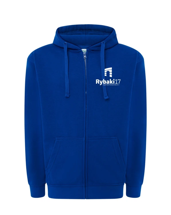 Bluza rozpinana z kapturem niebieska