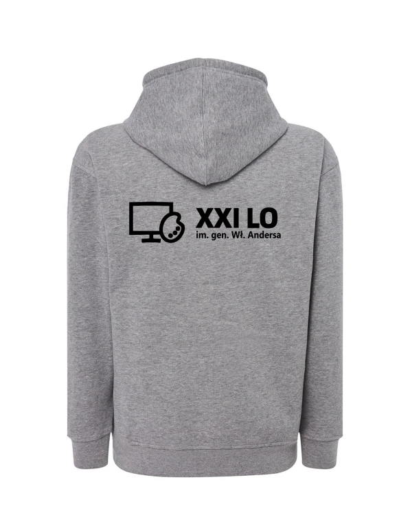 Bluza rozpinana z kapturem szara