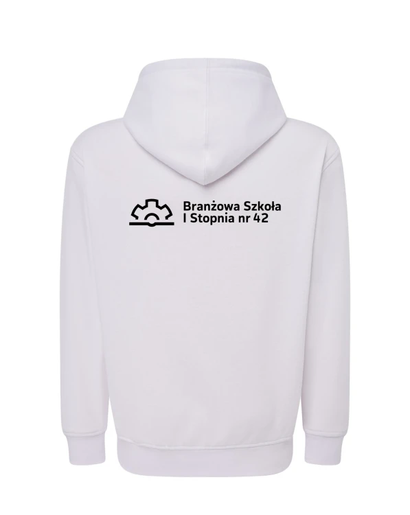 Bluza rozpinana z kapturem branżowa biała