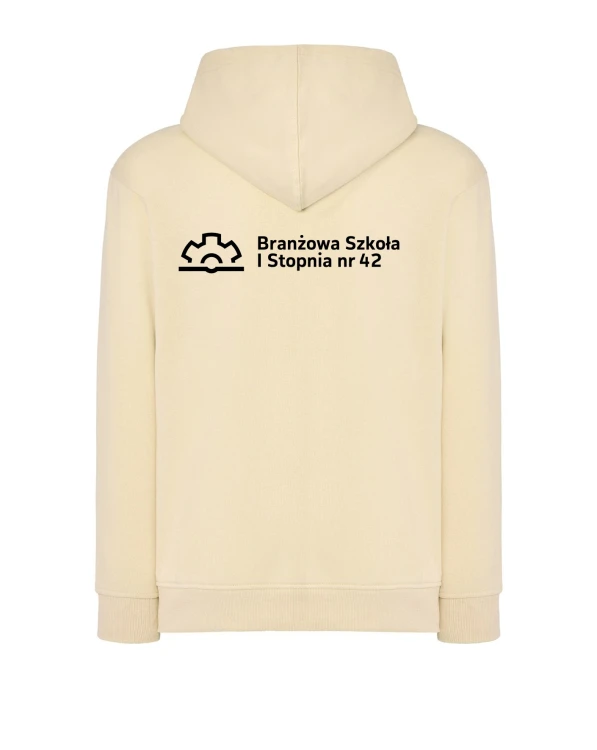 Bluza rozpinana z kapturem branżowa butter cream