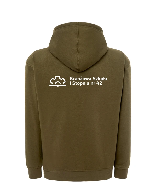 Bluza rozpinana z kapturem branżowa khaki
