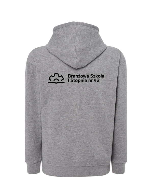 Bluza rozpinana z kapturem branżowa szara
