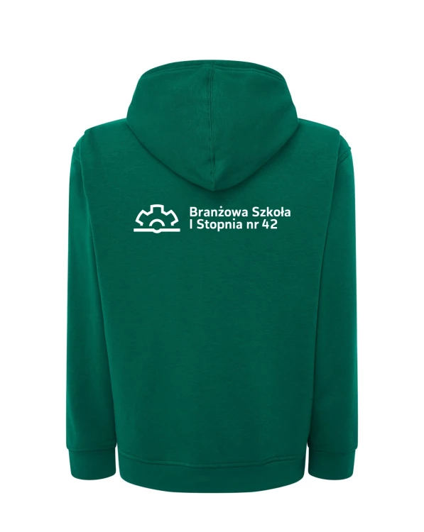 Bluza rozpinana z kapturem branżowa zielona