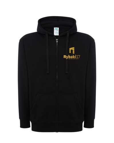 Bluza rozpinana TECHNIKUM ZS 1  czarna ze złotym nadrukiem